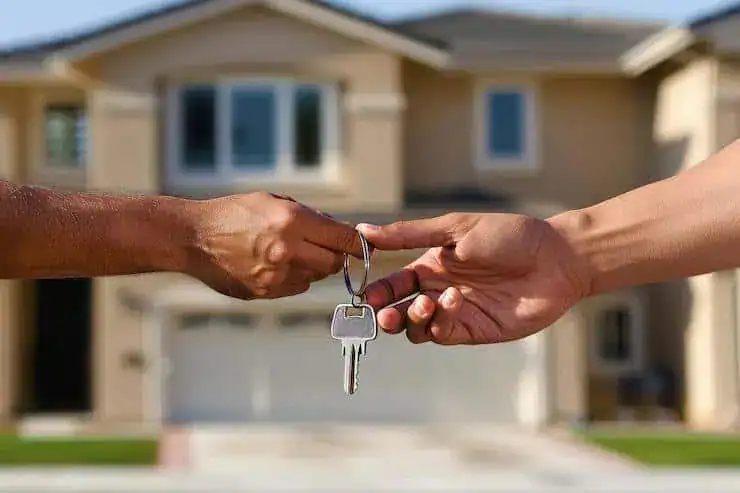 Remise des clés après l'achat d'un bien immobilier